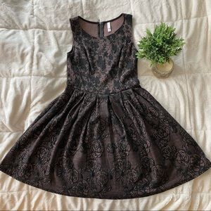Fit and Flare Rose Dress